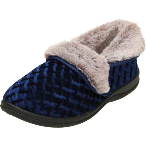 Pantofole donna blu - navy, calde